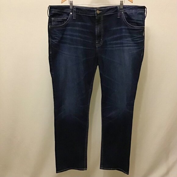 Silver Jeans 46x32 Tag Grayson Men’s Dark Wash Classic-Fit Jeans Actual 48x31 - Picture 3 of 10